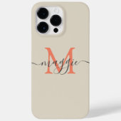 Pastete Script Monogram Personalisiert Phone Case (Rückseite)