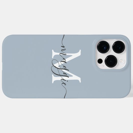 Pastete Script Monogram Personalisiert Phone Case (Rückseite (Horizontal))