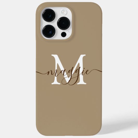 Pastete Script Monogram Personalisiert Phone Case (Rückseite)