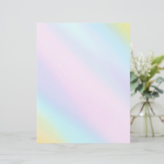 Pastete Springtime Pale Light Watercolor Wash Briefbogen (Stehend Vorderseite)