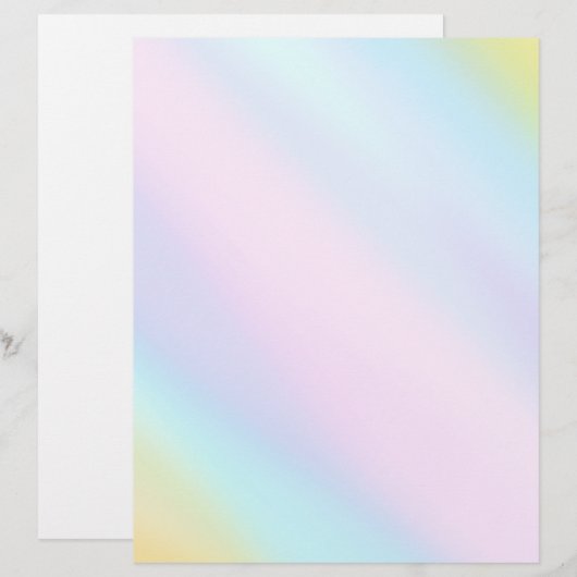 Pastete Springtime Pale Light Watercolor Wash Briefbogen (Vorne/Hinten)