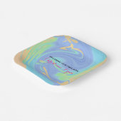 Pastete und rosa Neugeborene mit Foto Pappteller (Gewinkelt)