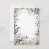 Pastete Wildblume und Schmetterling Save the Date (Rückseite)