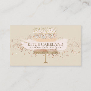Pastetenkoch Blush Pink Bäckerei Hochzeitstorte Visitenkarte