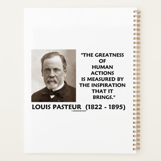 Pasteur Gutes menschliches Handeln Inspiration Planer (Rückseite)