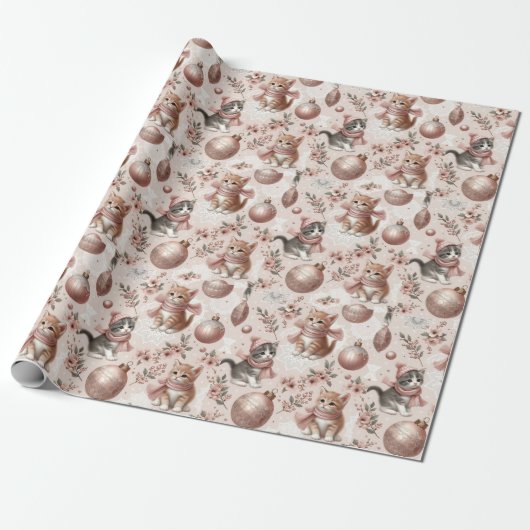 Pasteur Kittens Weihnachtswrapping Paper Geschenkpapier (Ungerollt)