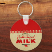 Pasteurisierte Milchkappe Schlüsselanhänger (Vorderseite)