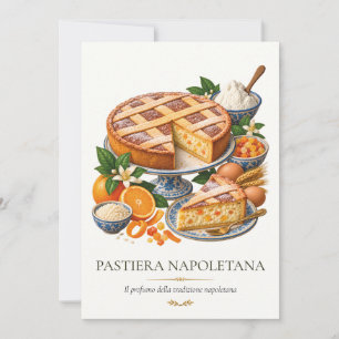 Pastiera Napoletana – Vintage italienisches Desser Einladung