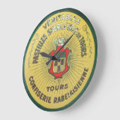 Pastilles, Vintages französisches Logo. Große Wanduhr (Winkel)