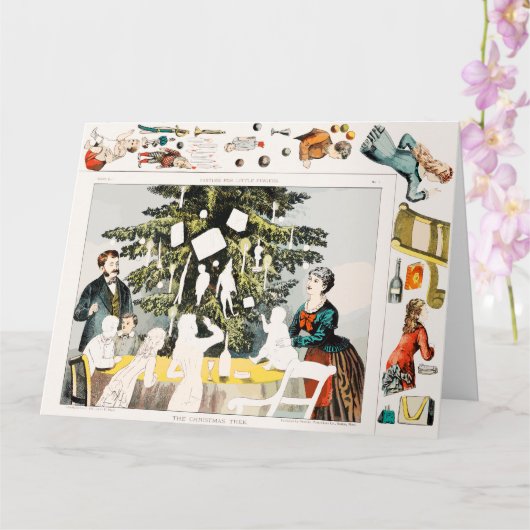 Pastime for Little Fingers Christmas Game Karte (Orchidee)