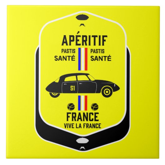 Pastis de Marseille Frankreich Fliese (Vorderseite)