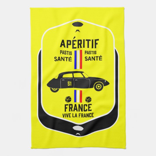 Pastis de Marseille Frankreich Geschirrtuch (Vertikal)