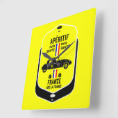 Pastis de Marseille Frankreich Quadratische Wanduhr (Winkel)