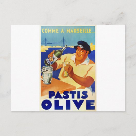 Pastis Olive - wie in Marseille Postkarte (Vorderseite)