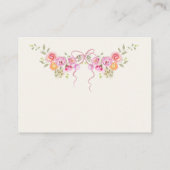 Pastle floral Diaper Raffle Baby Shower Begleitkarte (Rückseite)