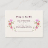 Pastle floral Diaper Raffle Baby Shower Begleitkarte (Vorderseite)