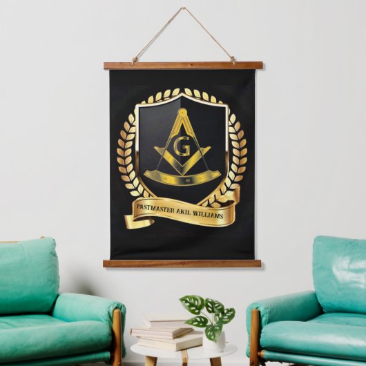 Pastmaster Hanging Tapestry Wandteppich Mit Holzrahmen (Wohnzimmer)