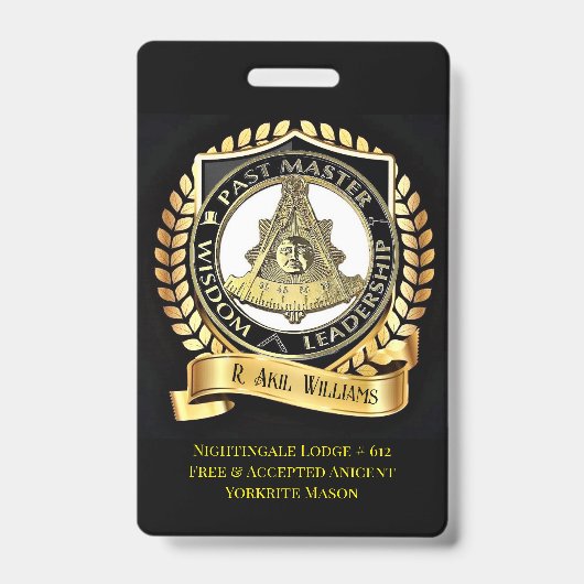 Pastmaster/ Knight Templar Ausweis (Front)