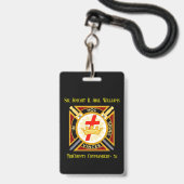 Pastmaster/ Ritter Templar Ausweis (Rückseite mit Lanyard)