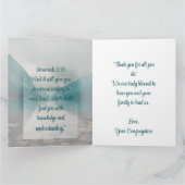 Pastor am Rocky Beach Bewertung aus der Gemeinde Dankeskarte (Innenseite)