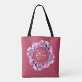 PASTOR APPRECIATION 1. Lady MAGENTA Floral Tasche (Rückseite)