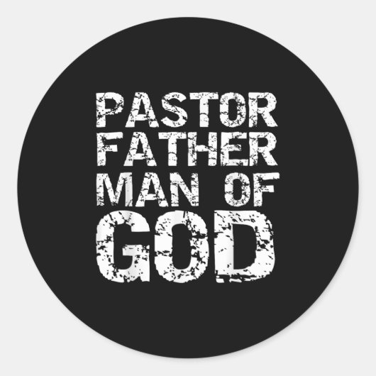 Pastor Appreciation Gift For Dads Pastor Father Ma Runder Aufkleber (Vorderseite)