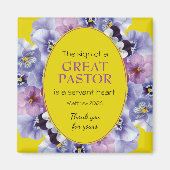 PASTOR APPRECIATION SERVANT Yellow Floral Magnet (Vorne)