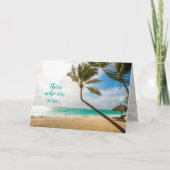 Pastor Appreciation Tropical Beach Scripture Card Dankeskarte (Vorderseite)
