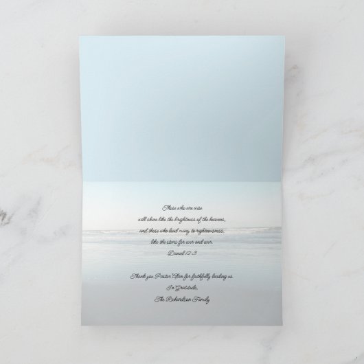 Pastor Apprecision Jetty Rocks Scripture Card Dankeskarte (Innenseite)