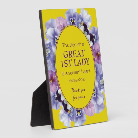 Pastor Apprevention 1ST LADY Floral Thank You Fotoplatte (Seite)