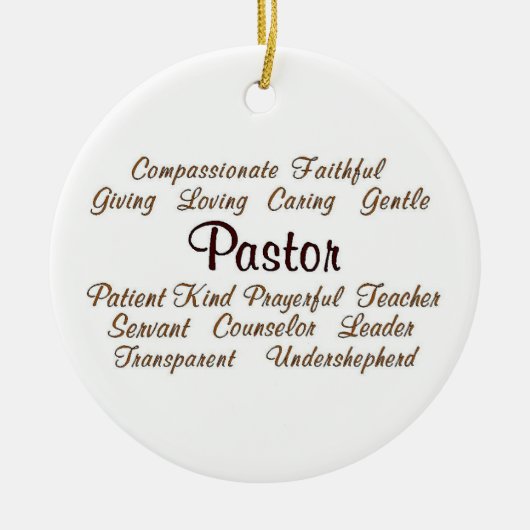 Pastor-Attribute Keramikornament (Vorne)