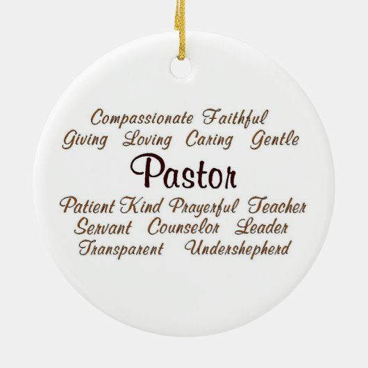 Pastor-Attribute Keramikornament (Hinten)
