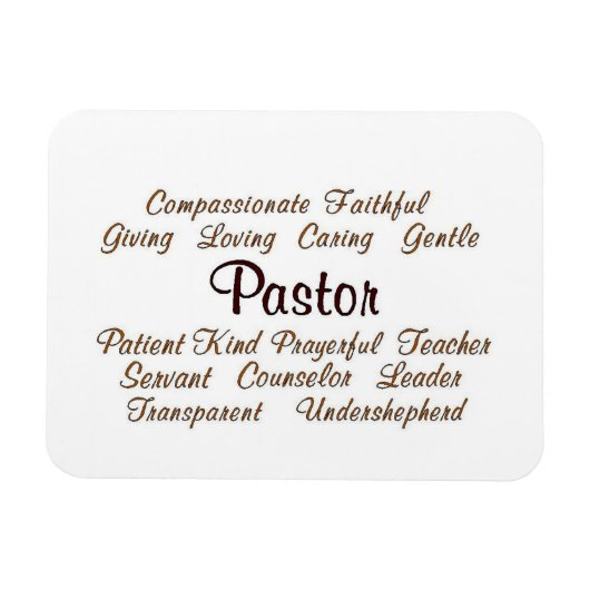 Pastor-Attribute Magnet (Horizontal)