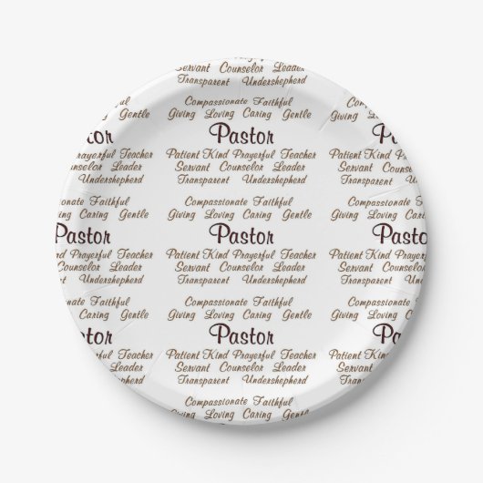Pastor-Attribute Pappteller (Vorderseite)
