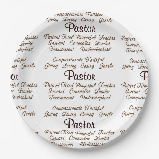 Pastor-Attribute Pappteller (Vorderseite)