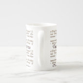 Pastor-Attribute Porzellantasse (Rückseite)