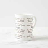 Pastor-Attribute Porzellantasse (Vorderseite Rechts)