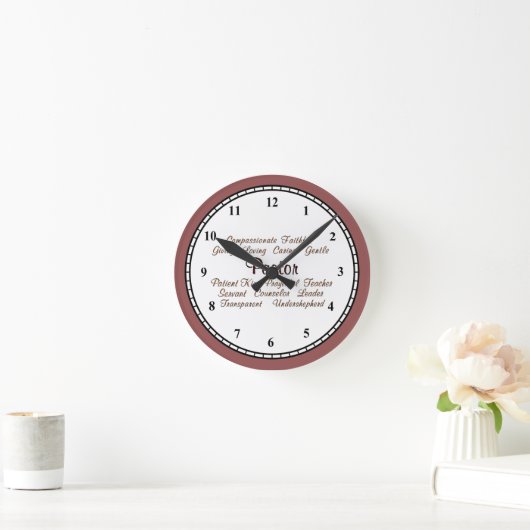 Pastor-Attribute Runde Wanduhr (Zuhause)