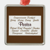 Pastor-Attribute Silbernes Ornament (Vorne)
