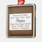 Pastor-Attribute Silbernes Ornament (Links)
