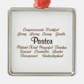 Pastor-Attribute Silbernes Ornament (Vorne)