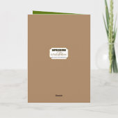 Pastor Aufwertung Maskuline Abstrakte braune Karte (Rückseite)