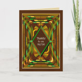 Pastor Aufwertung Maskuline Abstrakte braune Karte (Vorderseite)