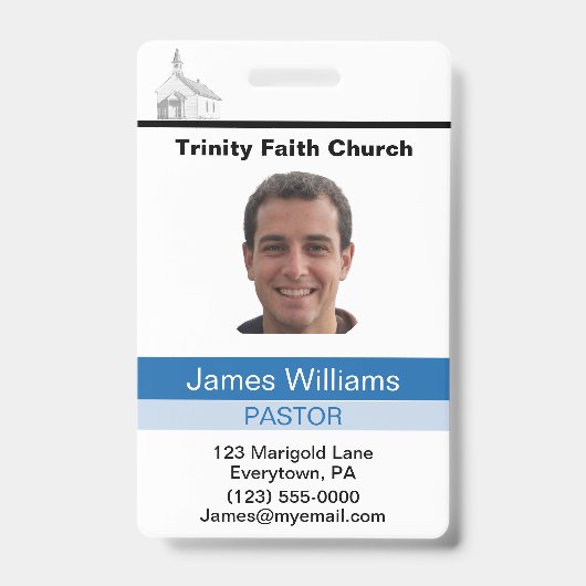 Pastor Ausweis Badge (Vorderseite)