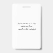 Pastor Ausweis Namensschild (Rückseite)