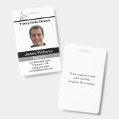 Pastor benutzerdefinierte ID Ausweis (Vorder- & Rückseite)