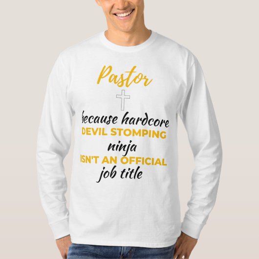 Pastor Beursache Hardcore Devil Stomping Ninja bl T-Shirt (Vorderseite)
