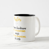 Pastor Beursache Hardcore Devil Stomping Ninja bl Zweifarbige Tasse (VorderseiteRechts)