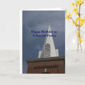 PASTOR Birthday Card - Steeple Karte (Gelbe Blume)