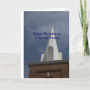 PASTOR Birthday Card - Steeple Karte